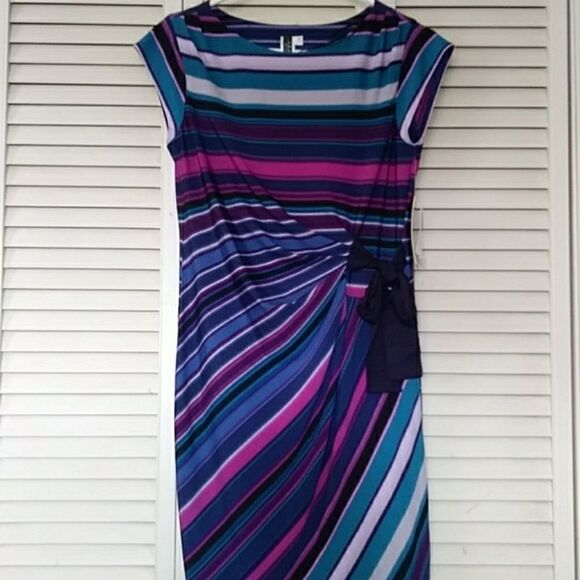 JULIAN TAYLOR cap sleeve dress size 8P - Picture 1 of 5